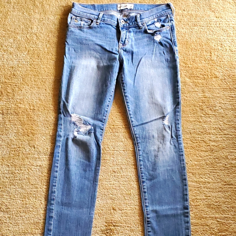 Abercrombie Blue Washed Skinny Jeans